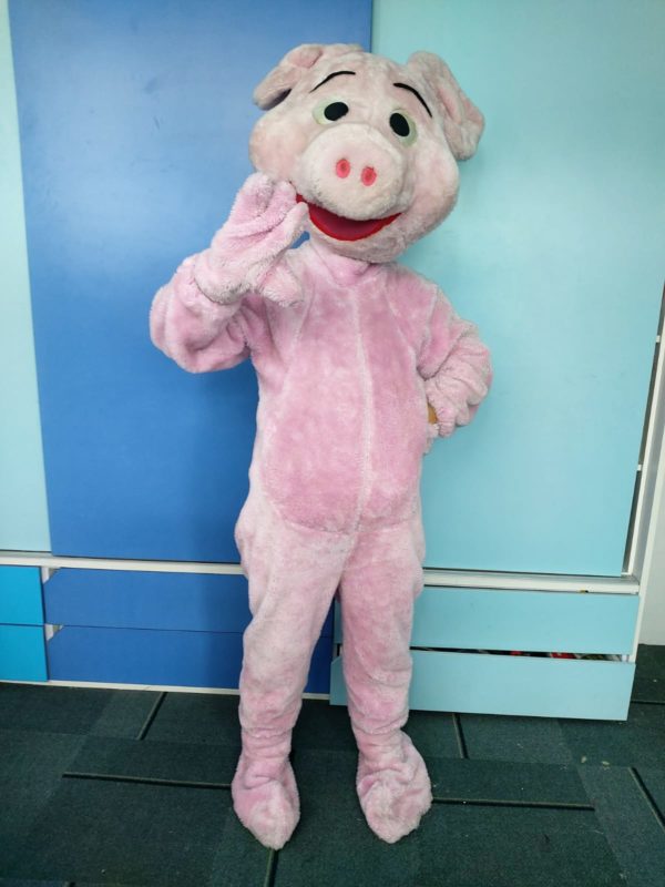 pink pig mascot