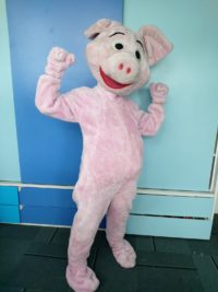 pink pig mascot