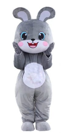 grey rabbit mascot